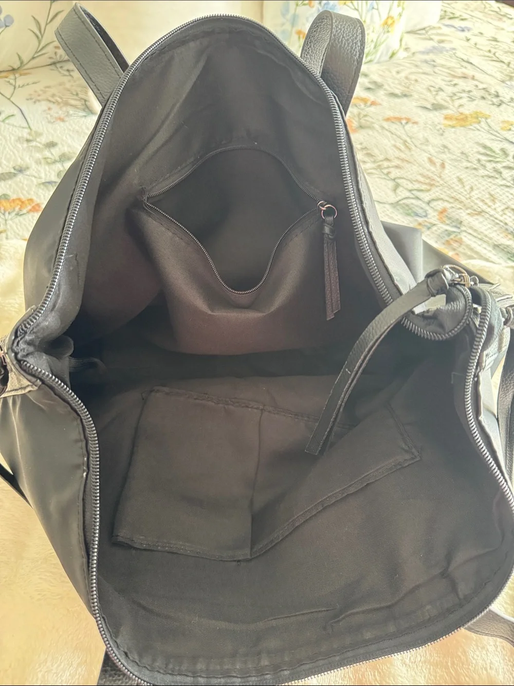 BOLLIER Black Nylon Tote Bag